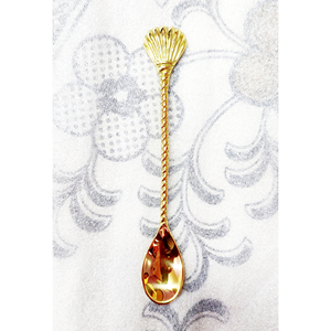 Cubiertos de latón de alta calidad, cuchara de helado con esmalte brillante para el hogar, juego de cubiertos de latón de tamaño personalizado - Product Image 3