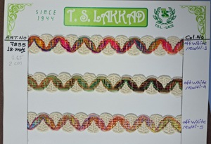 ผ้าลูกไม้ผ้าฝ้ายหลากสีตกแต่งแฟชั่นสุดฮ็อตสำหรับโครงการ DIY เส้นใยฝ้าย - Product Image 4