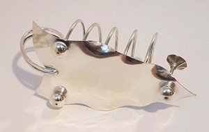 Support de pain toast à cinq barres en feuille d'argent moderne pour morceaux de pain accessoires de cuisine rangement et organisation à domicile supports à toasts - Product Image 2