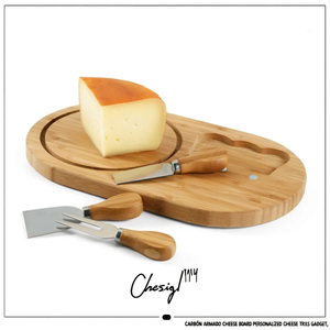 Tagliere per Formaggi in Bambù Carpino con Utensili Personalizzati per Formaggi - Product Image 2