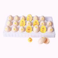 Juguete del Ciclo de Vida del Pollo, Kit Científico de Incubación de Huevos de 21 Días para Niños de 4 a 6 Años con Bandeja de 21 Huevos que se Abren y Modelo de Pollito