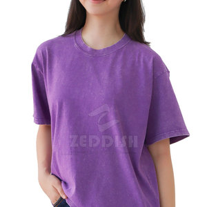 เสื้อยืดผู้หญิงสไตล์ลำลองแบบยีนส์ฟอกสี ผ้าเนื้อบางเบาเป็นมิตรกับสิ่งแวดล้อม แห้งเร็ว ระบายอากาศได้ดี เหมาะสำหรับใส่ทุกวันในช่วงฤดูร้อน - Product Image 2