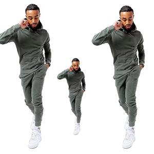 Survêtements pour hommes 100% coton de style nouveau, respirants et de haute qualité, deux pièces, coupe ajustée, sweat-shirt et pantalon de survêtement pour l'hiver - Product Image 2