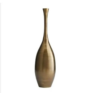 Luxe métal laiton fleur Vase ensemble moderne Simple Design décor à la maison Transparent verre fer en bois Table Vase mariages fêtes - Product Image 6