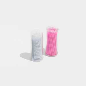 Micro Hopos de Alta Calidad para Extensiones de Pestañas, Herramientas de Belleza de Plástico con Logotipo Personalizado en Cajas, Juego de 100 Piezas - Product Image 1