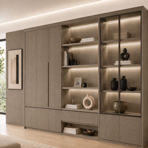 Mueble Minimalista de MDF, Librería Multifuncional, Armario Decorativo de Almacenamiento, Mueble de Pared - Product Image 5