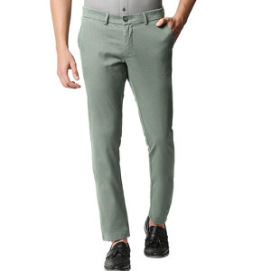 Pantalones Oxford de Algodón para Hombre, Corte Recto, Color Verde, Marca NAPA INDUSTRIES, Antiarrugas, Frente Plano, Estilo Casual Elegante, Cintura Alta, Cierre de Cremallera - Product Image 1