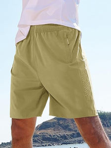 NESTRUE SPORTS Short de course à pied décontracté à séchage rapide et respirant 100% polyester pour hommes, motif solide pour les sports de plein air en ville - Product Image 3