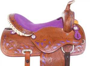 Selle de cheval polyvalente de luxe | Artisanat en cuir de qualité supérieure, siège rembourré, parfait pour les cavaliers anglais, western et trail - Product Image 2