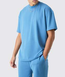 Conjuntos de dos piezas de calidad superior Twin Sets 100% algodón de manga corta para hombres y conjuntos de camiseta con tela personalizable - Product Image 2