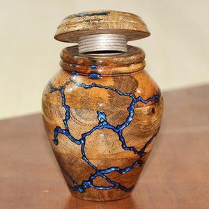 Handmade <b>Large</b> Adult Size Mosaic Aluminium Glass Cremation <b>Urn</b> Unique Funerals Supply With Individual Tiles Applied Burial - Product Image 6