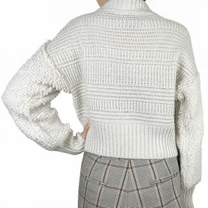 Vente en gros de chandails d'hiver en pur coton pour femmes faits sur mesure derniers pulls à la mode pour femmes - Product Image 3