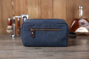 Classic Leather Canvas Toiletry <b>Bag</b> <b>Men</b> Travel <b>Wash</b> Grooming Cosmetic Shaving Organizer Dopp Kit TDB-0168 - Product Image 6
