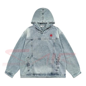 Sudadera con Capucha Extra Grande para Hombre, 100% Algodón, con Logotipo Personalizado, Lavado Ácido, Resistente al Viento, Ecológica, de Manga Larga, Estilo Urbano - Product Image 1