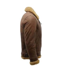 Invierno de piel sintética de cuero de los hombres Casual cremallera piloto cálido al aire libre más tamaño OEM motocicleta calle cuero genuino chaqueta caliente - Product Image 4