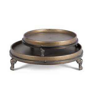 Plateaux de service décoratifs en laiton et aluminium faits à la main, finition hôtelière, pour la maison et la décoration de table - Product Image 1