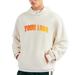 Sudaderas con capucha de gran tamaño personalizadas de alta calidad OEM, ropa de entrenamiento, Sudadera con capucha azul personalizada, Jersey de algodón, sudadera en blanco para hombre, tela de lana - Product Image 1