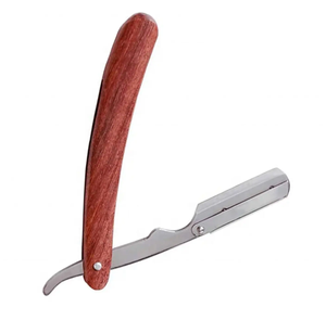 Wholesale Safety Carbon Steel Single Blade Razors Straight Edge Manual <b>Shaver</b> with Wooden Handle for Close Shaving <b>Face</b> Use - Product Image 6