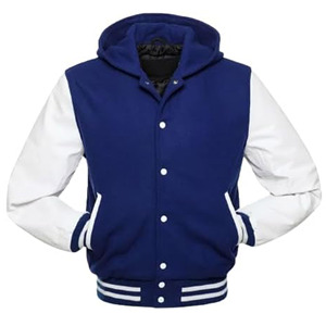 แจ็คเก็ตเบสบอล Letterman หนังแท้ 100% กันลม สำหรับฤดูหนาว - Product Image 4