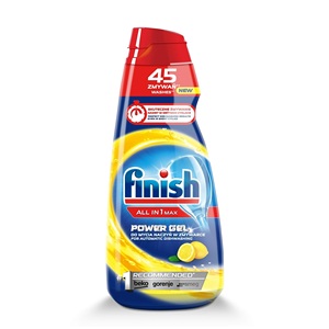 Tablettes lave-vaisselle Lemon Sparkle, Finish Power Gel, 45, éliminateur de taches tenaces pour des ustensiles impeccables - Product Image 1