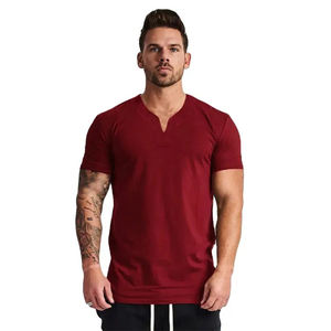 T-shirt de compression à manches courtes pour homme, coupe ajustée, en mélange polyester/coton haute performance, séchage rapide, pour la gym - Product Image 6