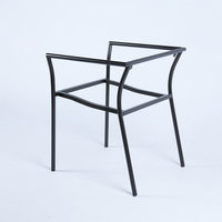 Chaise d'extérieur moderne en bois massif et fer forgé pour balcon, café, hôtel, atelier, salon, école-hôpital – Combinaison durable