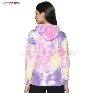 Sudadera con capucha Tie Dye para mujer con material transpirable, ajuste moderno, listo para invierno, colores y tamaños personalizables para exteriores y ropa de viaje - Product Image 2