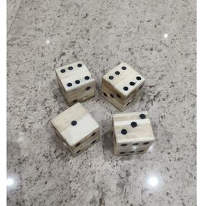 Customizable Bone Dice Set Hand-Carved Fluorite Natural Gemstone Viking Crystal <b>Stone</b> Engraved Wooden Dice - Product Image 1