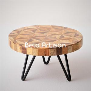 Soporte de pastel de madera de estilo europeo con cubierta de vidrio de exhibición a prueba de polvo para decoraciones de pastel al por mayor de hogar o Hotel - Product Image 2
