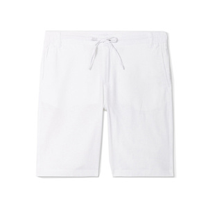 Shorts chino en lin et coton mélangé pour homme, à cordon de serrage, coupe slim, décontractés, légers, confortables, extensibles, respirants, rapides - Product Image 1