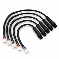 Câble de connexion fileté M12 personnalisé avec verrouillage par vis, faisceau de câbles 4 broches pour capteur industriel, automatisation, OEM, PVC/caoutchouc