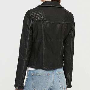 Chaqueta de cuero profesional de alta calidad último diseño 2023 Material de cuero para mujer en venta - Product Image 3