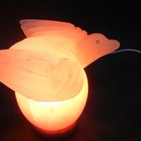 Lampe de sel de l'Himalaya en forme d'animal rose, sculptée, électrique, biologique, certifiée GMP, écologique, de qualité supérieure, idéale comme cadeau.