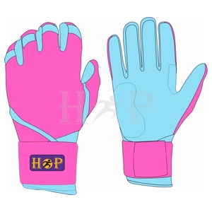 Gants de frappeur de balle molle en cuir de qualité supérieure Gant d'entraînement de baseball Logo personnalisé Gants de frappeur de baseball à prix abordable - Product Image 2