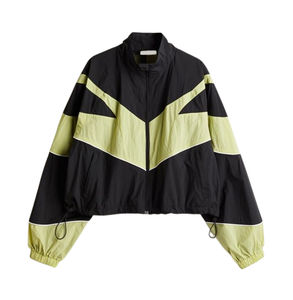 Chándal corto de 2 piezas de poliéster cortavientos de manga larga de nailon de verano para mujer hecho a medida - Product Image 6