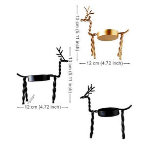 Bougeoir de renne en métal de conception antique nordique moderne article de bureau de vente chaude pour la décoration de Noël à la maison autres bougeoirs - Product Image 4