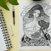 Ohuhu Liquid Fineliner Stylos à Dessin 9 Tailles Écriture Lisse pour Dessin Croquis Journalisation Anime Artistes Débutants-Kohala