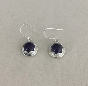 Diseño de flores de moda Lapislázuli Pendientes de Plata de Ley 925 Colgantes Pendientes de cabujón de lapislázuli de Plata de Ley 925 de moda - Product Image 3