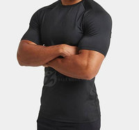 Salubrious Sports – T-shirt à manches courtes en toile de coton pur 200g, respirant, écologique, avec patchs personnalisés sur le devant, grandes tailles, séchage rapide