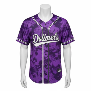 เสื้อเบสบอลผ้าโพลีเอสเตอร์พิมพ์ลายดิจิตอลระบายอากาศชุดกีฬาผ้าความชื้นน้ำหนักเบาชุดทีมออกแบบได้ตามต้องการสำหรับผู้ชายและผู้หญิง - Product Image 1