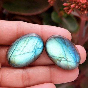 Natural <b>Fire</b> Labradorite Spectrolite Loose Cabochon Gemstone Handmade Wire Wrap Jewelry Making Lot Dangler Drop <b>Matching</b> Pair - Product Image 5