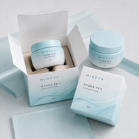 Boîtes d'emballage personnalisées haut de gamme écologiques pour crème hydratante, emballages de pots de soin, cartons pliants imprimés, insert, marque privée OEM ODM