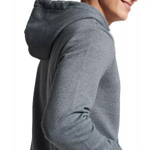 Sudadera con capucha de gran tamaño orgánica forrada con patrón impreso de logotipo bordado personalizado Unisex impermeable Anti-retráctil de talla grande para hombres - Product Image 2