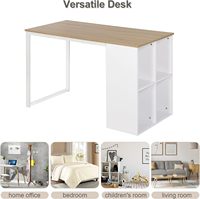 Bureau blanc de table de bureau de station de travail d'ordinateur de mélamine moderne avec le stockage pour la maison