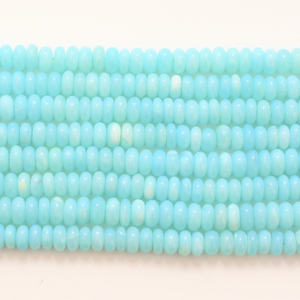 Hermosas Cuentas Redondas de Ópalo Azul Cielo, 15 Pulgadas, 7-9 mm, Cuentas de Piedras Preciosas Lisas de Ópalo Azul Cielo, Calidad AAA para la Elaboración de Joyas - Product Image 2