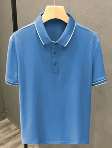 Nueva Camiseta de Alta Gama para Hombre, de Color Sólido, Manga Corta, Ropa de Verano para Hombre - Product Image 4