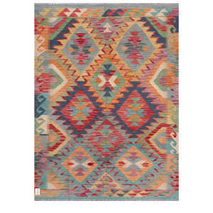 พรมอิมาโกะ ไมมาณา อัฟกานิสถาน คิลิม ขนาด 196 x 147 ซม. ชุดพรมปูพื้น - Product Image 1