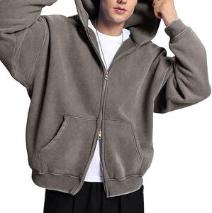 เสื้อฮู้ดดี้สไตล์วินเทจสำหรับผู้ชาย ผ้าฝ้ายหนา ย้อมสีแบบแอซิดวอช ผ้าเฟรนช์เทอร์รี่ ผ้าบาติก คุณภาพสูง จาก Ako - Product Image 3