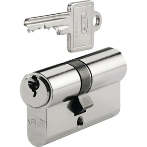 PZ 8802 Serrure à double cylindre pour casier de rangement 27/31 mm, fonction d'urgence et de danger, 3 clés à clés différentes, clés numérotées unilatérales BKS - Product Image 1