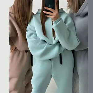 Manufacturer Custom Embroidered Heavy <b>Weight</b> Fleece Cotton Oversized Unisex Men <b>Women</b> Tracksuit - Product Image 1